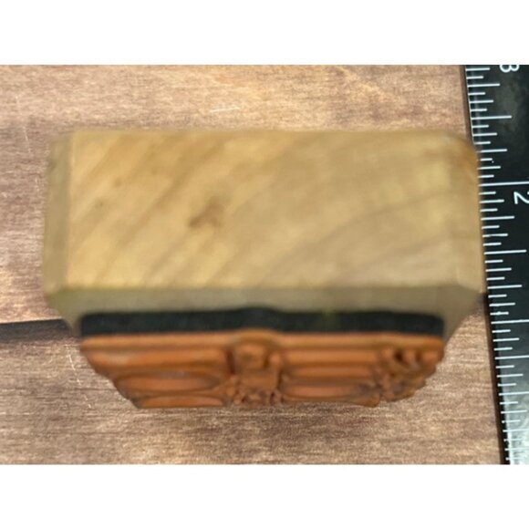 HTF INKADINKADO Thank You For All You Do Wooden Rubber Stamp 90527-M - Picture 4 of 4